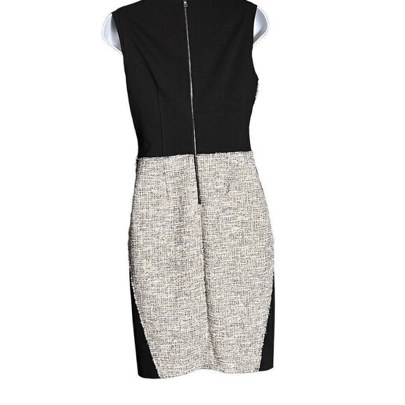 Tahari Women's Party Dress Bodycon Wrap Sleeveless Casual Work Grey Black Size 2 - Picture 3 of 12